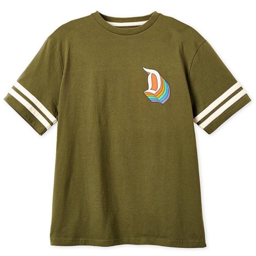 Disney Rainbow T-Shirt Olive green L Adults NWT